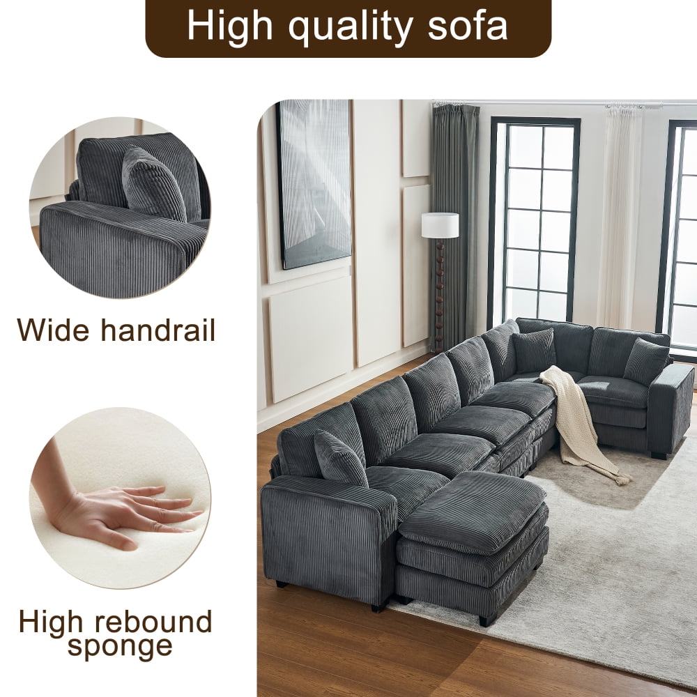 Grey + Corduroy + 7 Seat W2363S00041