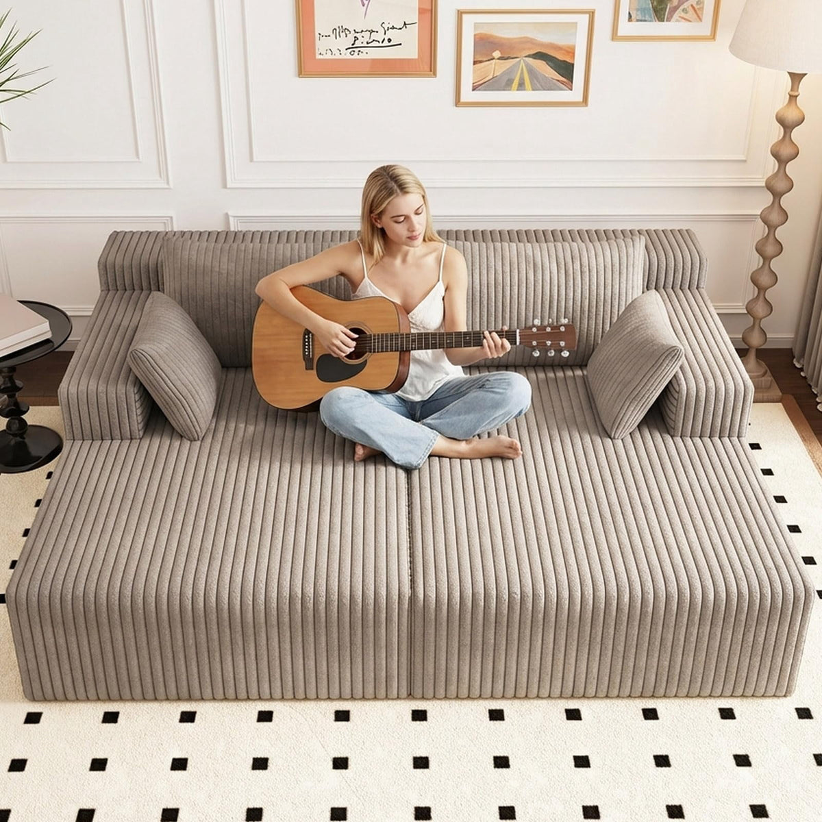 Camel Modern, Minimalist, Cozy, Modular Living, Contemporary W5571P450567-camel