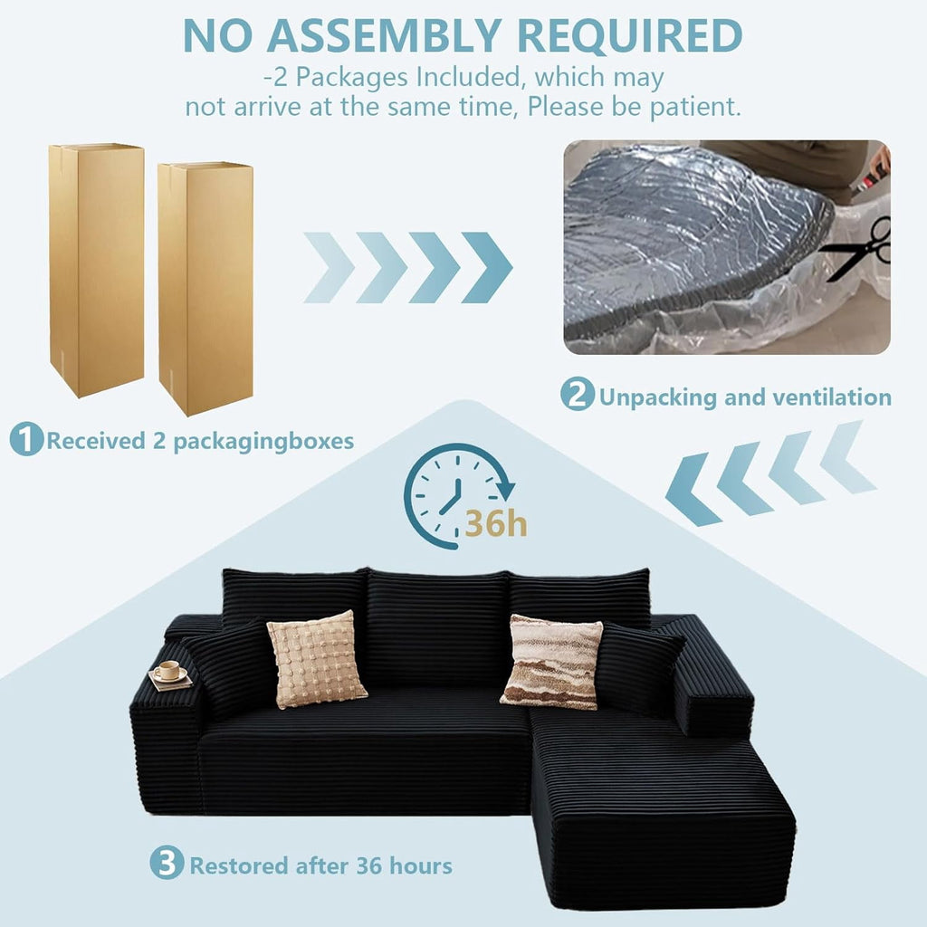Black Left-facing chaise W3315P374744-L-left-black