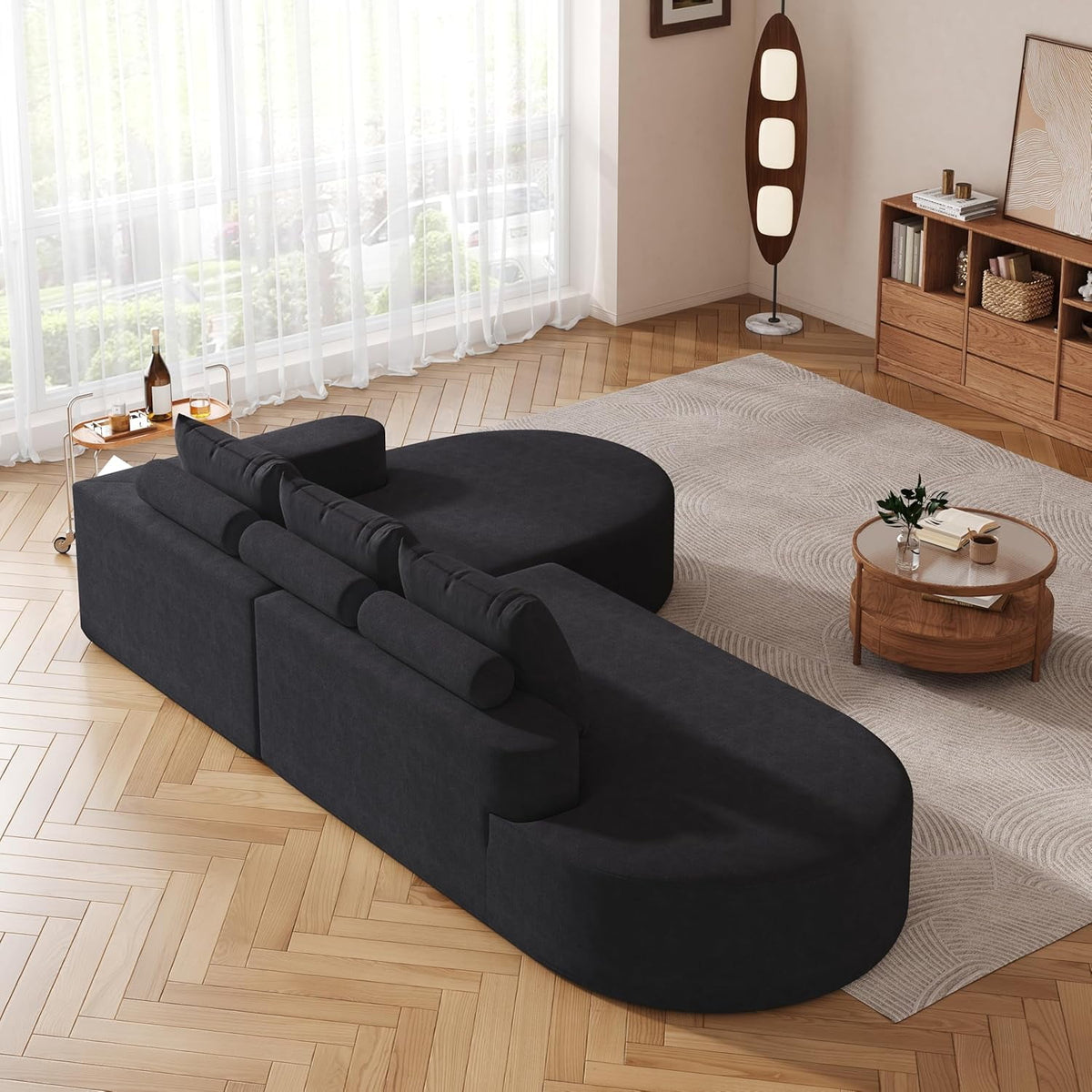 Black Right Chaise W834S00450
