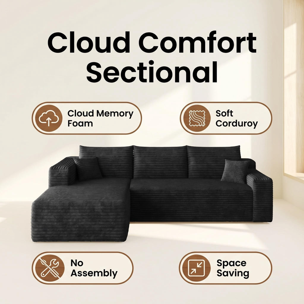 Black Left Facing Chaise W5571P500137-