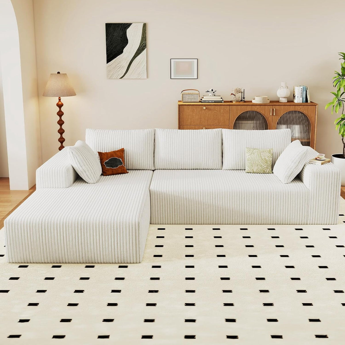 White Left-facing chaise W3315P374748-L-left-white