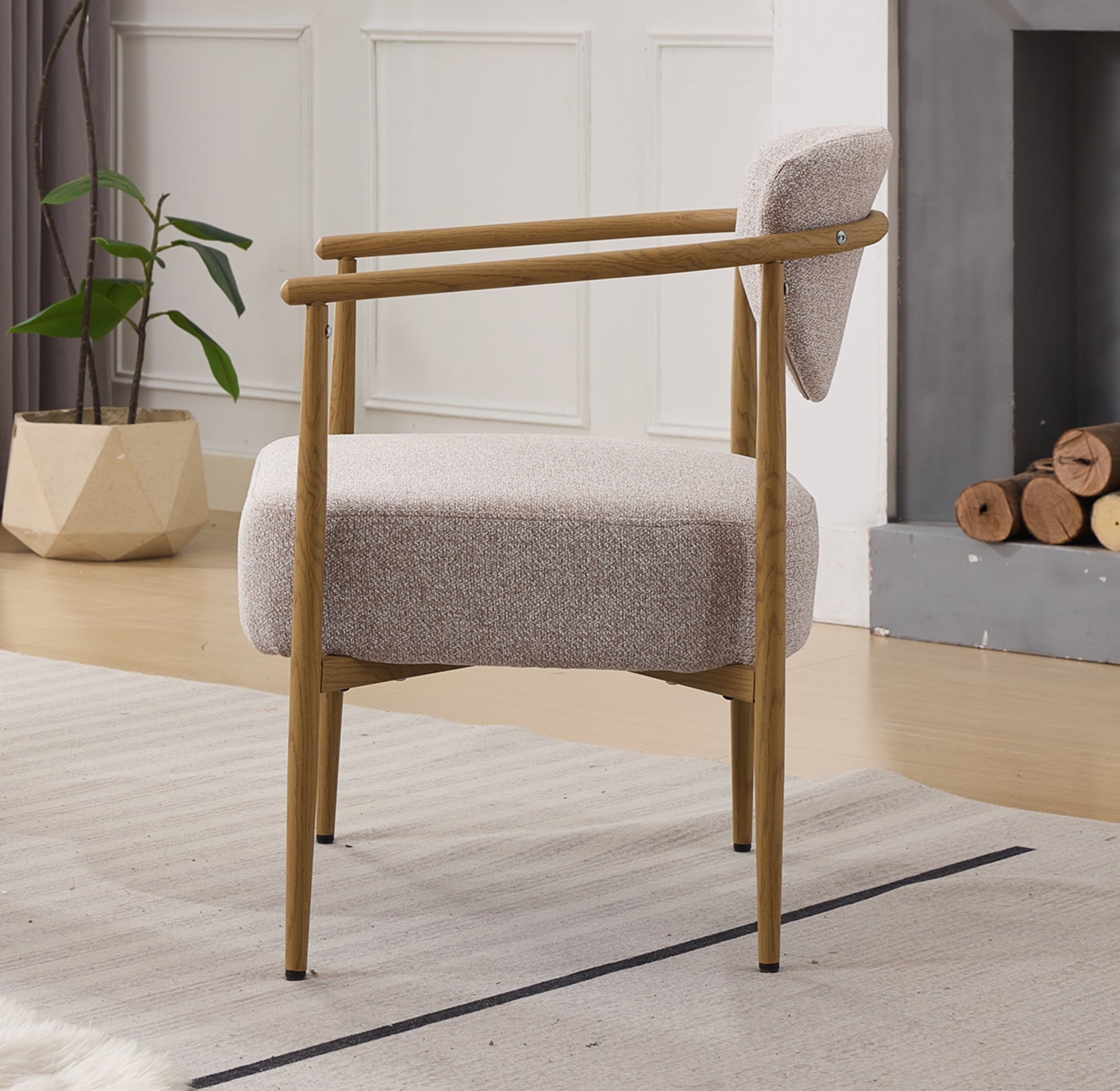 Beige + Fabric + Iron + Foam set of 2 W3149S00002