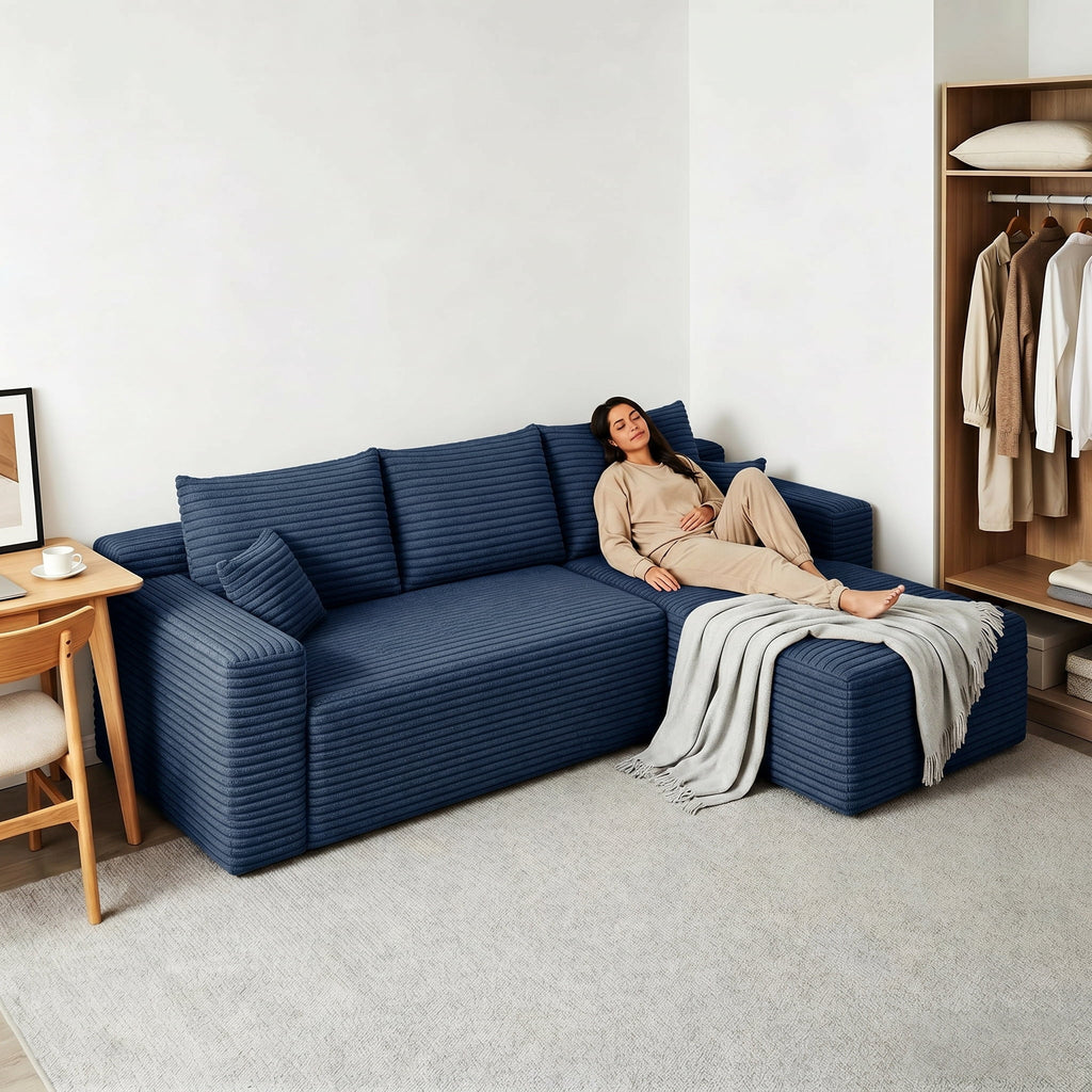 Blue Right Facing Chaise W5571P500138-