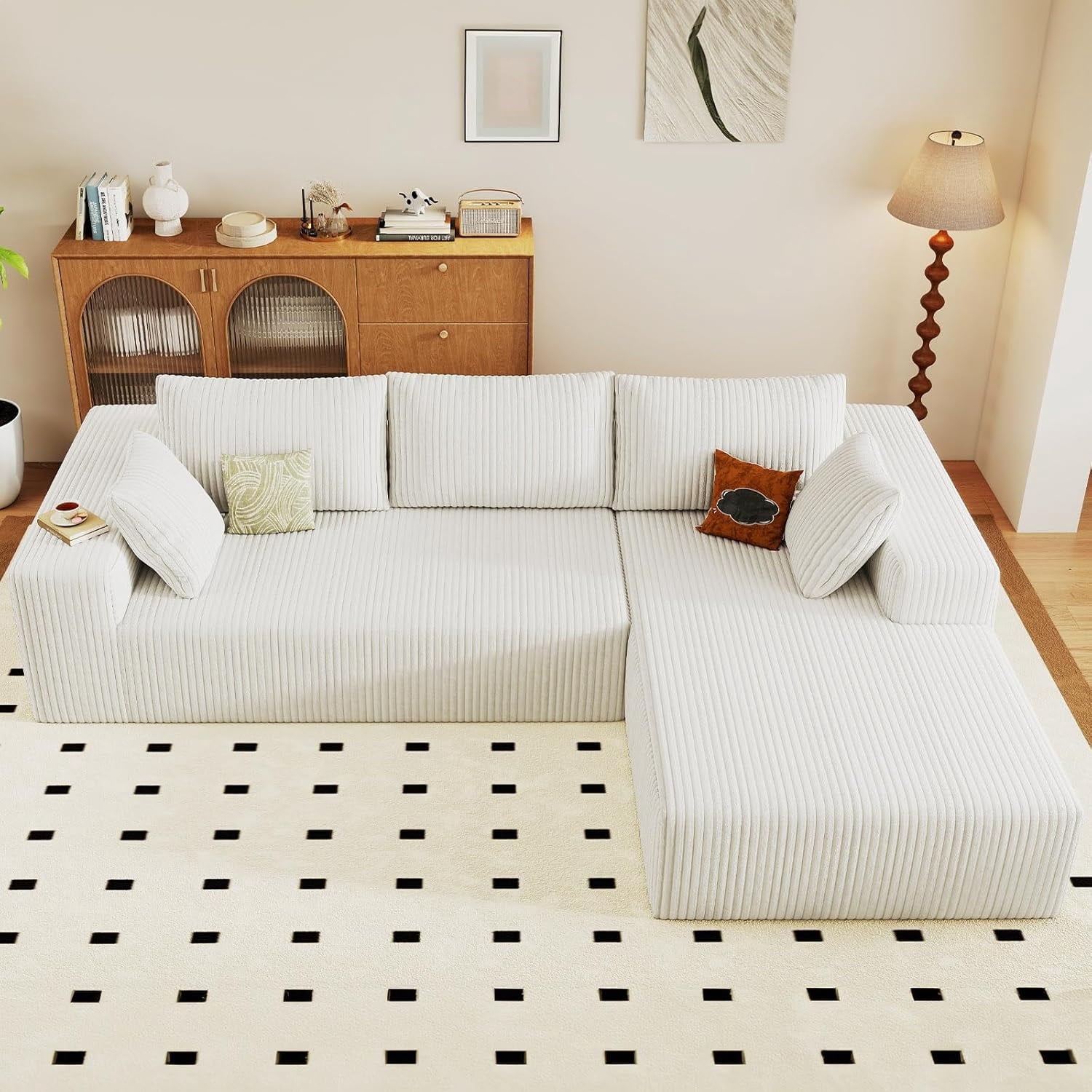 White Right-facing chaise W3315P374746-L-right-white