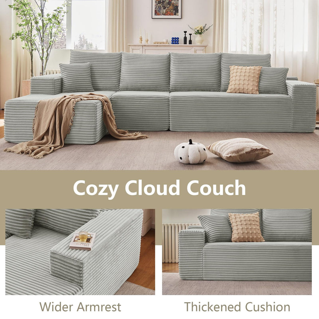 Gray 135" Left Facing Chaise W2824S00042/////
