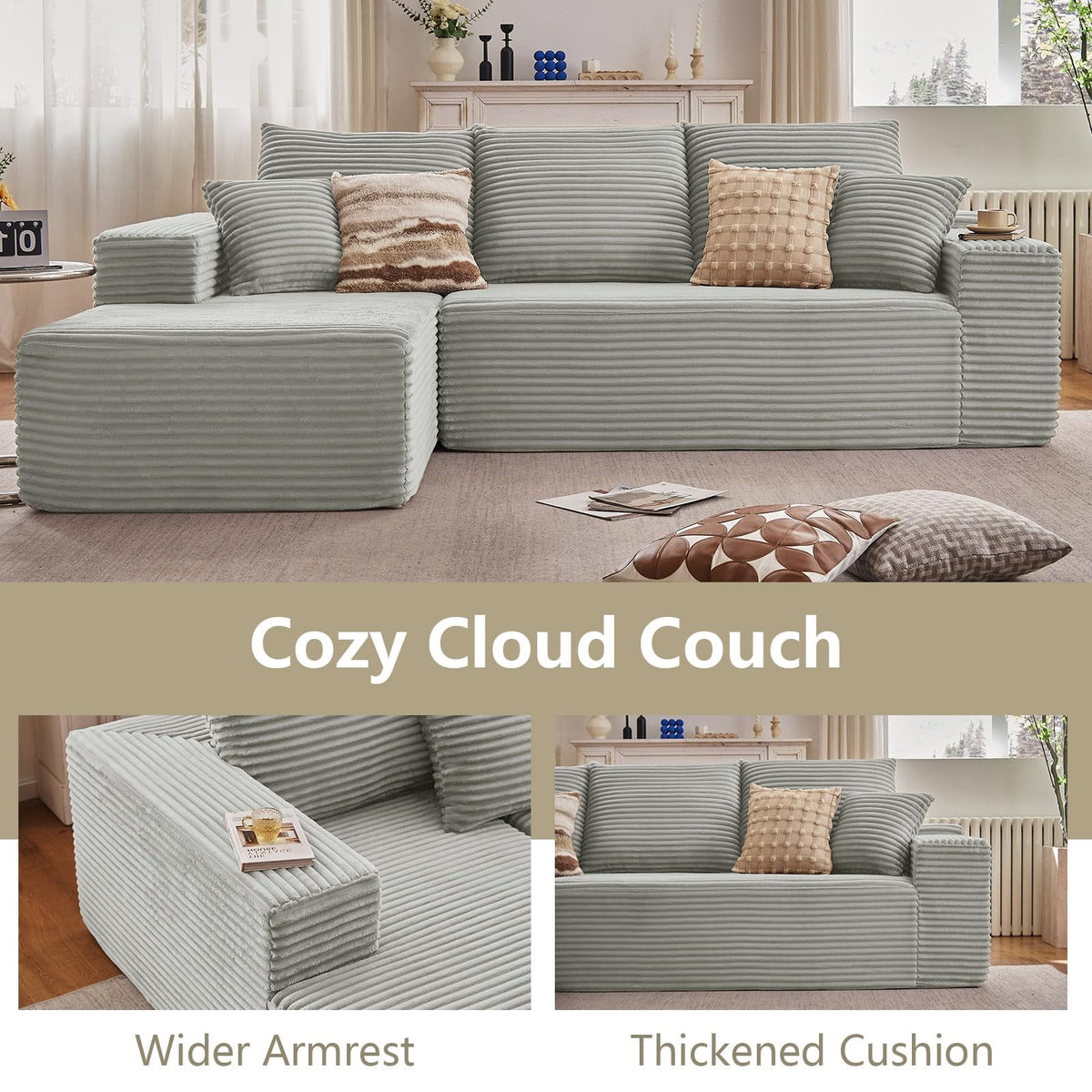 Gray 107" Left Facing Chaise W2824S00039//////