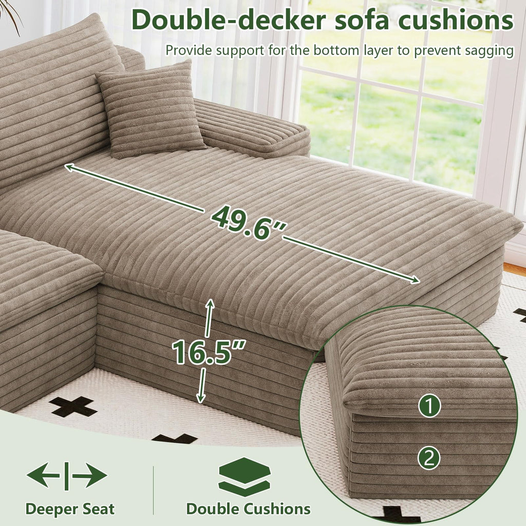 Camel U-3 Right+Ottoman W2824S00140-ZZ
