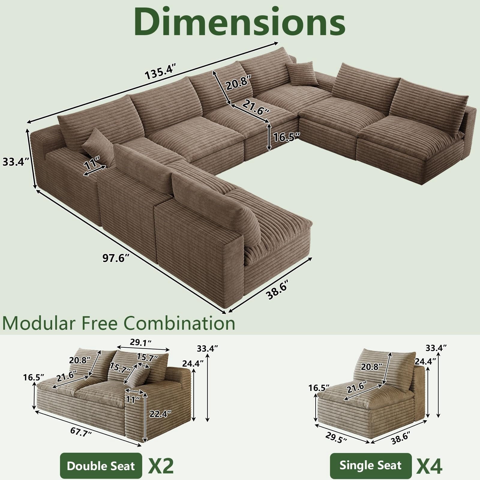 Camel U-8 Seater W2824DIY137-ZZ