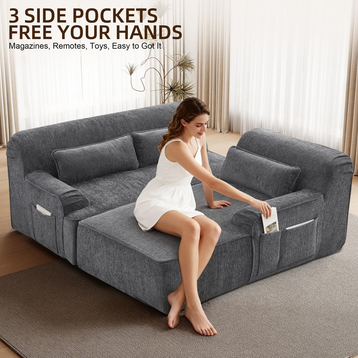 Gray Right Facing Chaise W2339S00070
