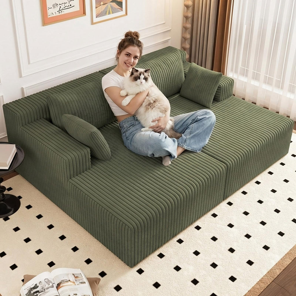 Green Modern, Minimalist, Cozy, Modular Living, Contemporary W5571P450563-green