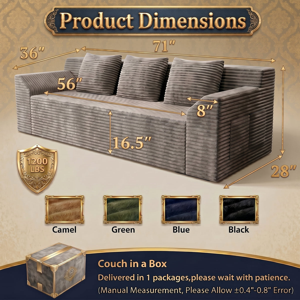 Camel Diagonal Armrest W5571P440918-ZZ//