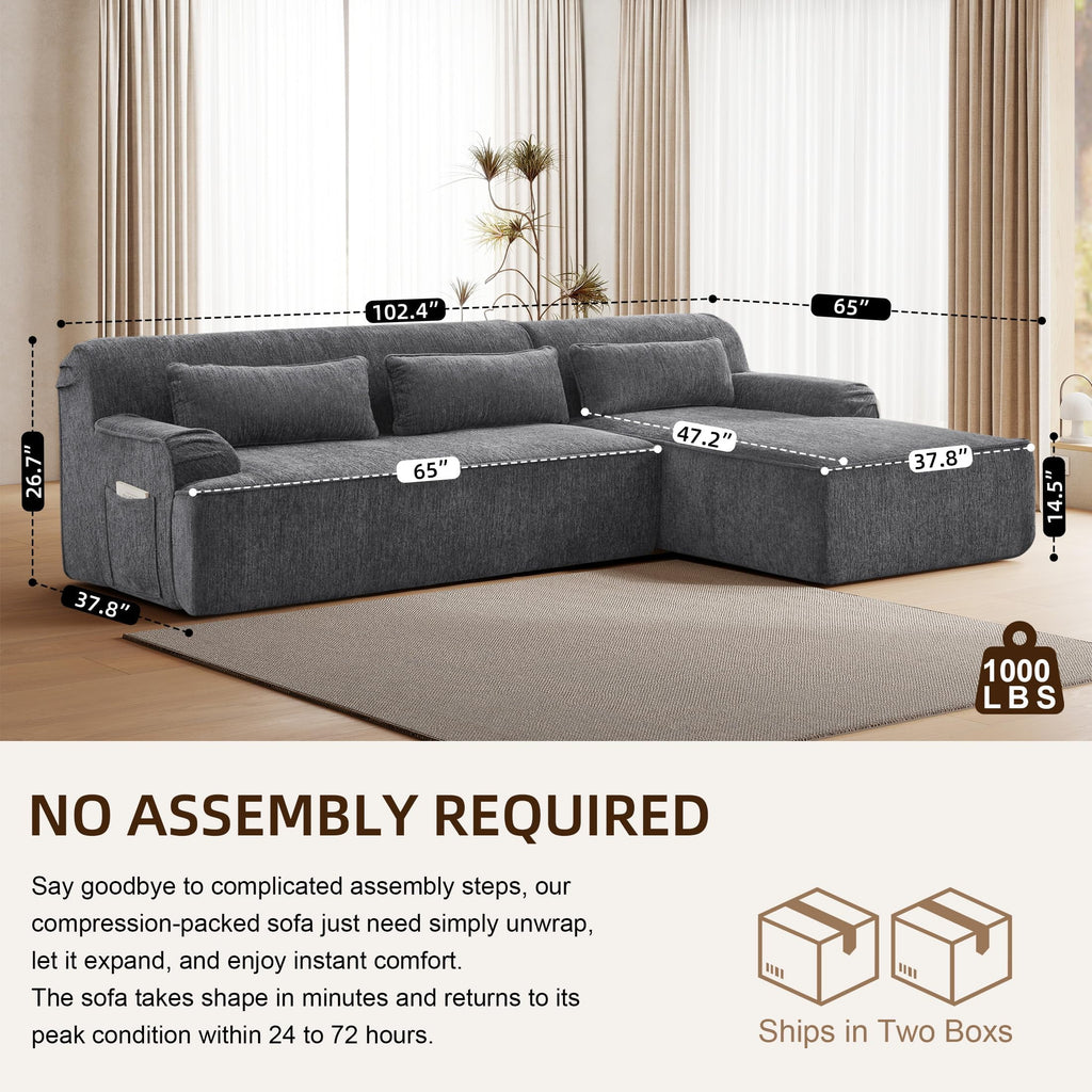 Gray Right Facing Chaise W2339S00070