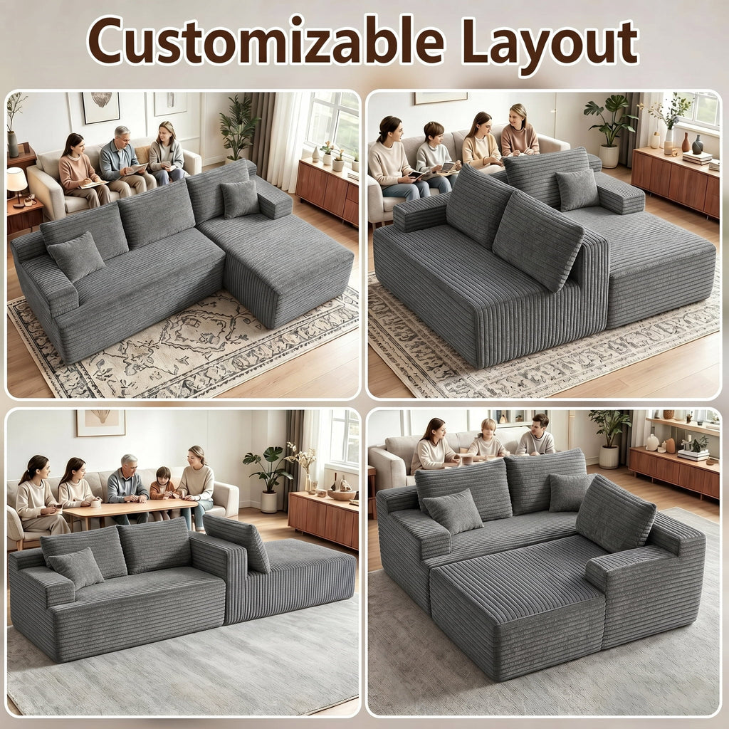 Grey Right Facing Chaise W5571P500146-