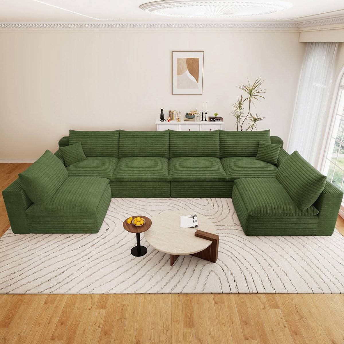 Green U-6 Seater W2824DIY149-Z