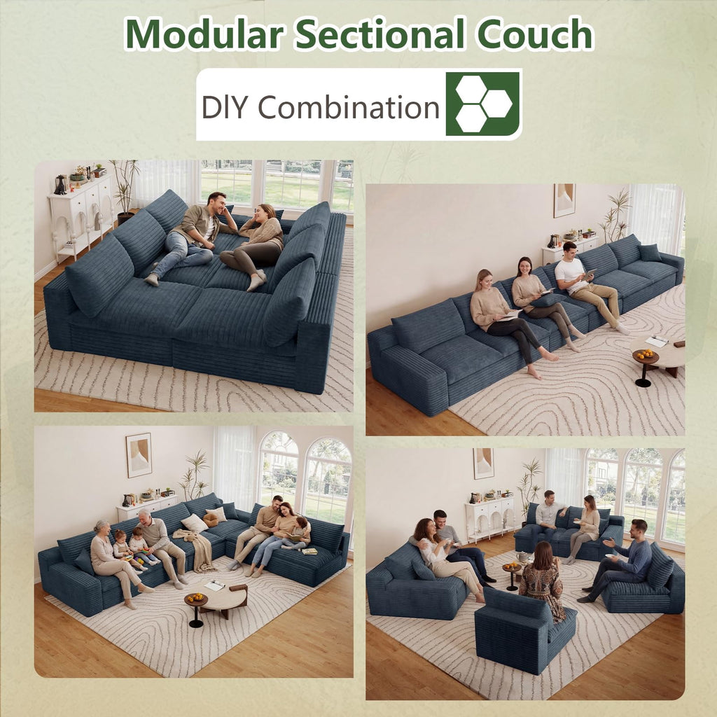 Blue U-6 Seater W2824DIY143-ZZ