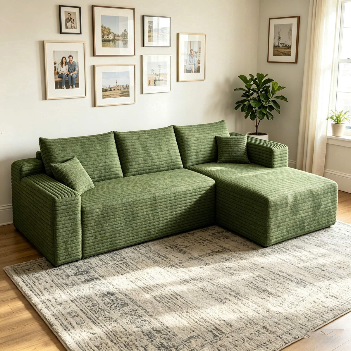 Green Right Facing Chaise W5571P500140-