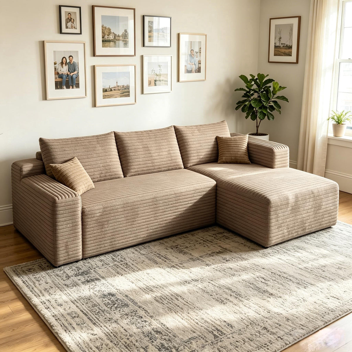 Camel Right Facing Chaise W5571P443455-