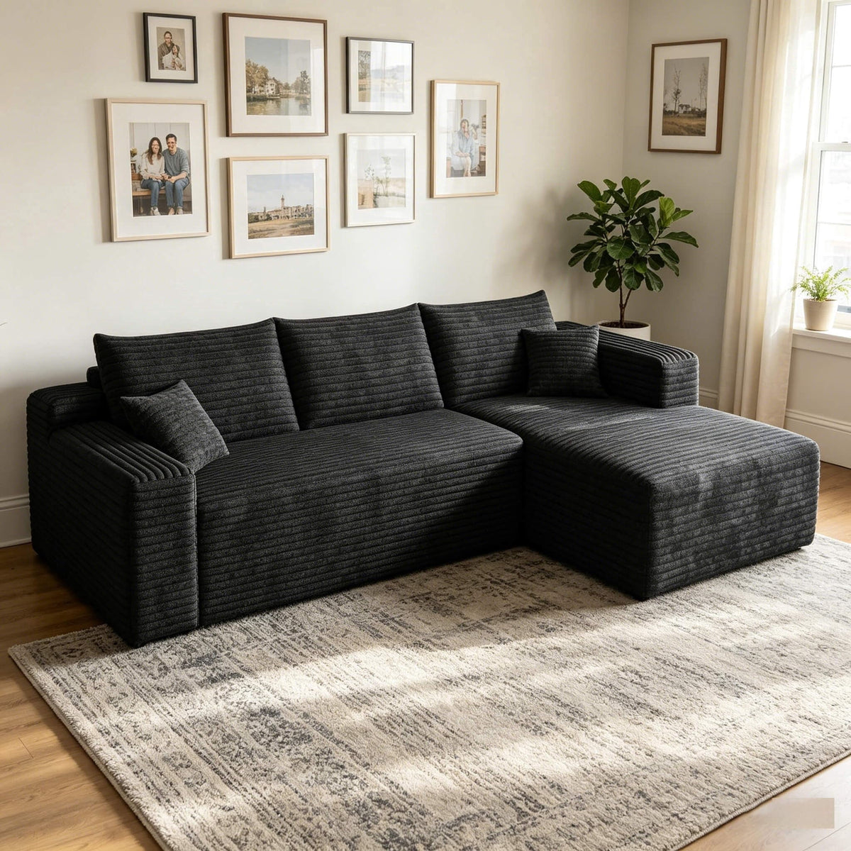 Black Right Facing Chaise W5571P500136-