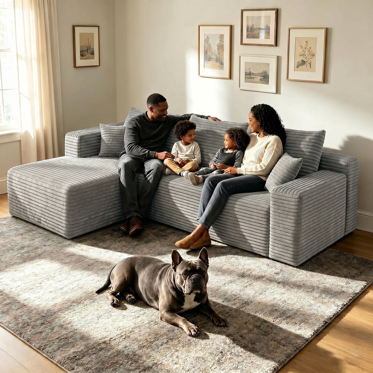 Grey Left Facing Chaise W5571P500147-