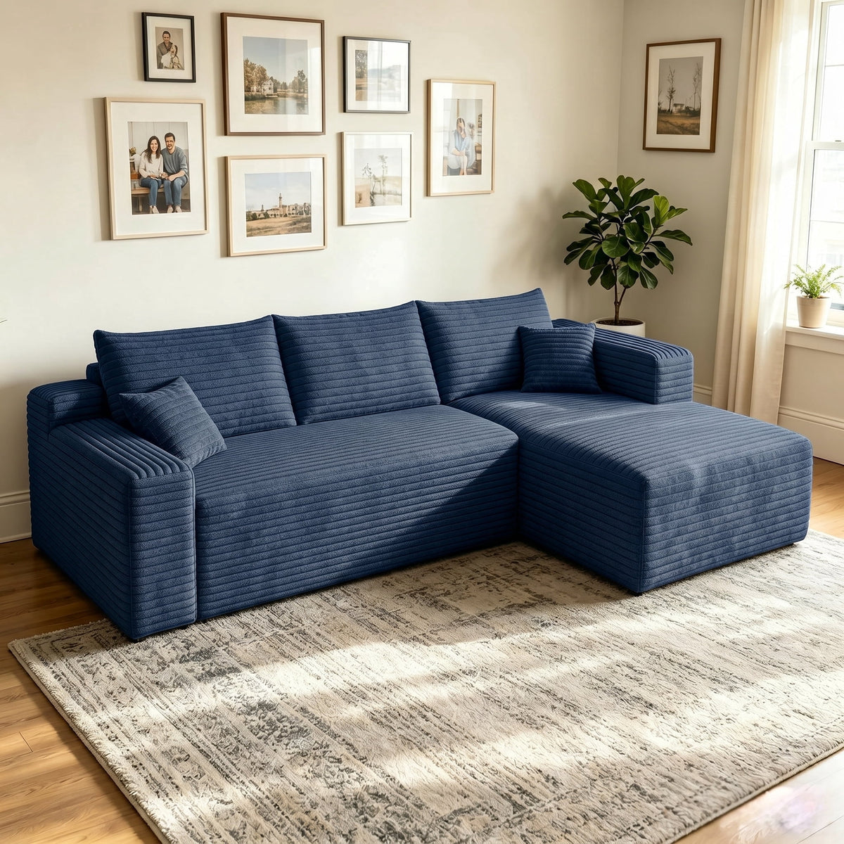 Blue Right Facing Chaise W5571P500138-