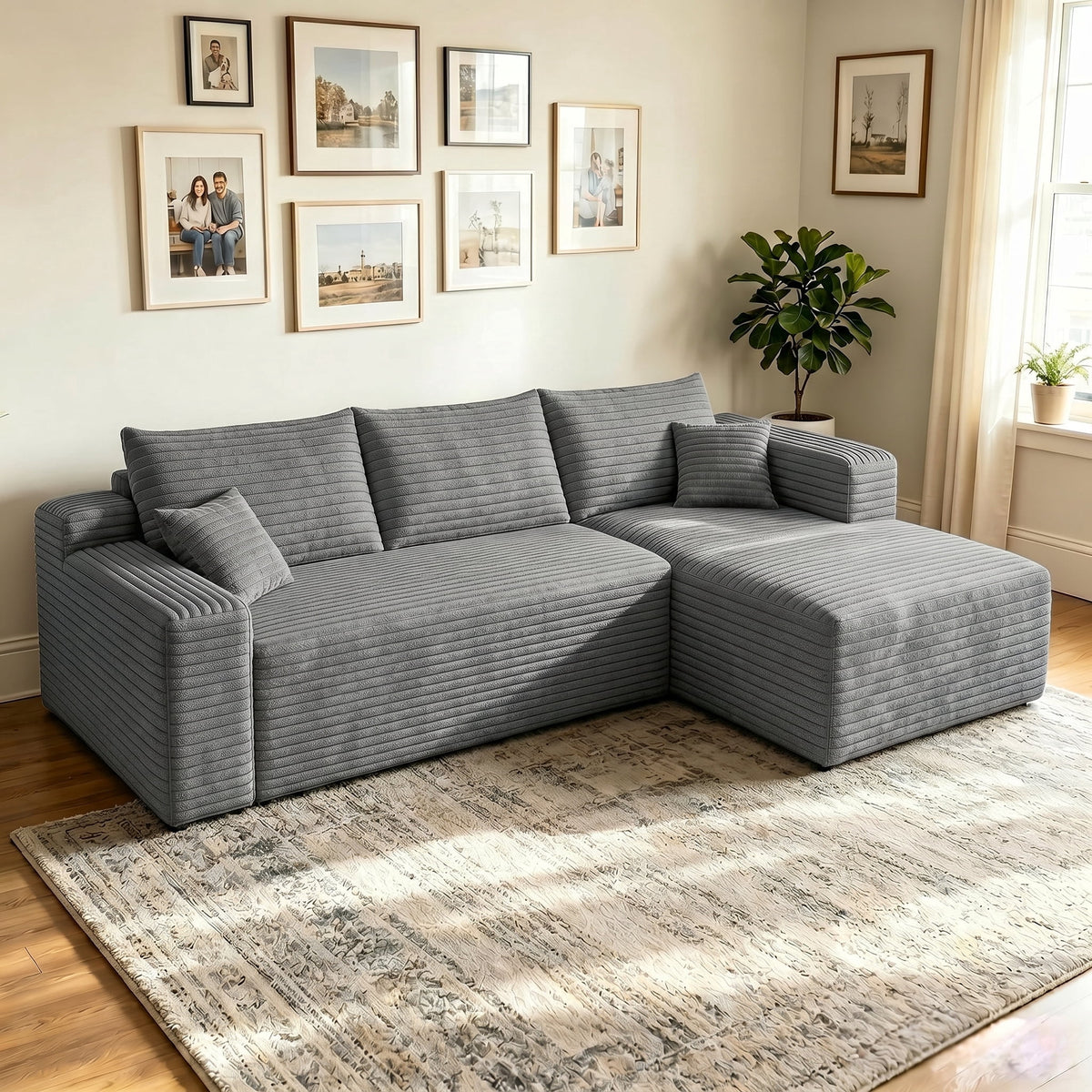 Grey Right Facing Chaise W5571P500146-