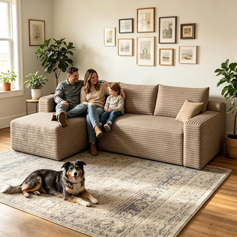 Camel Left Facing Chaise W5571P500145-