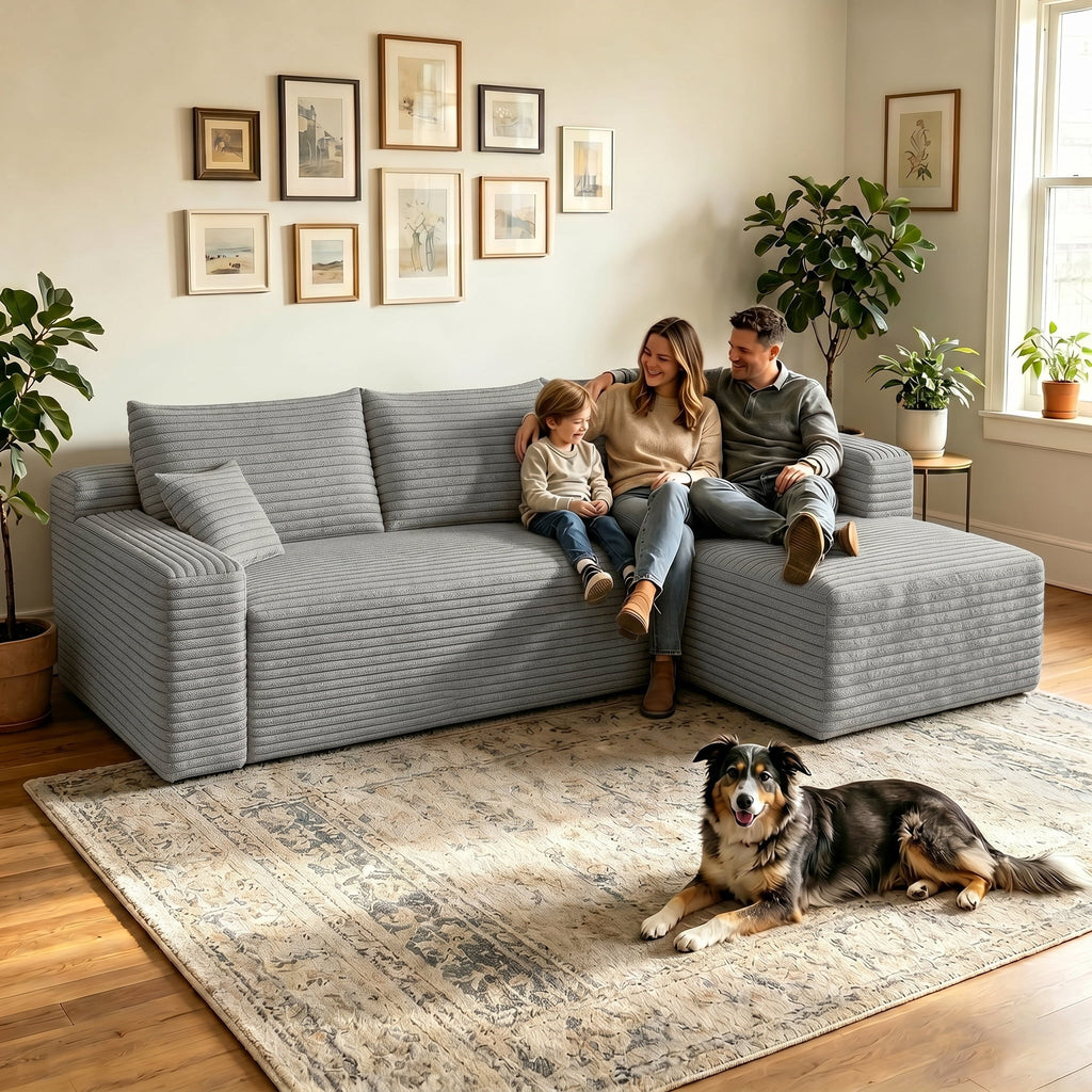 Grey Right Facing Chaise W5571P500146-