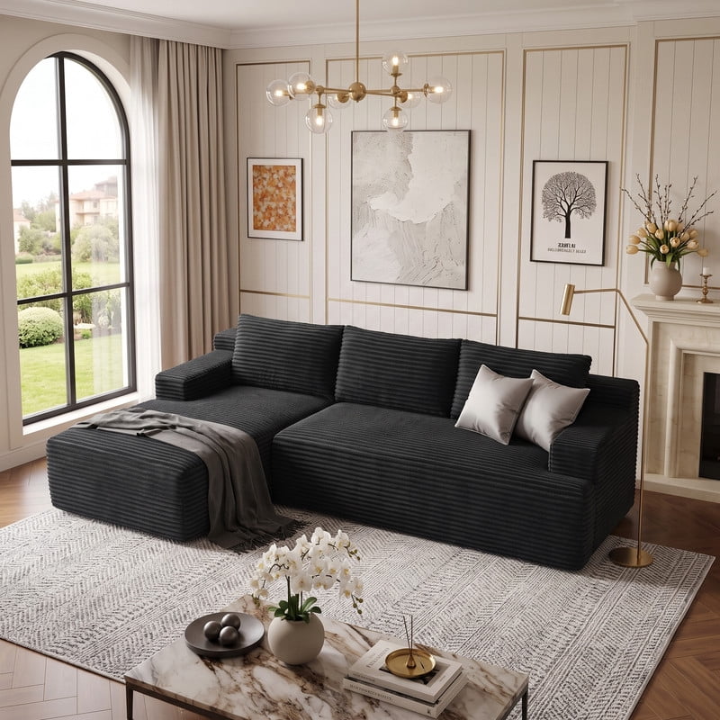 Black Left Facing Chaise W5571P500137gen