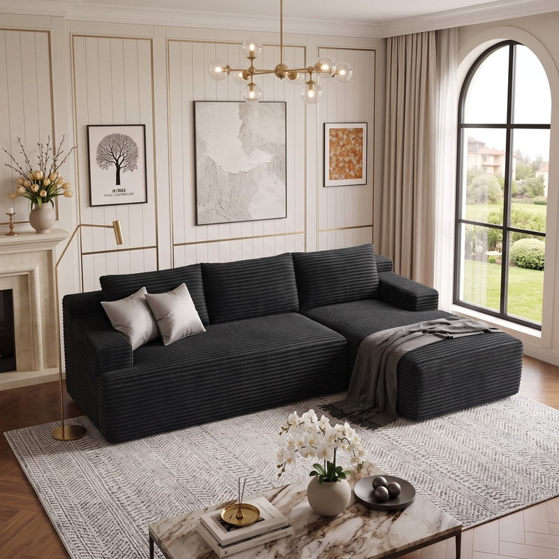 Black Right Facing Chaise W5571P500136gen