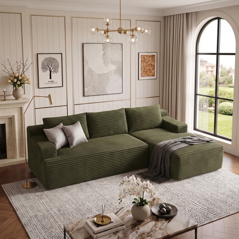 Green Right Facing Chaise W5571P500140gen