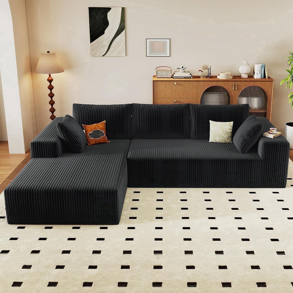 Black Left-facing chaise W5571P500137-ODUWA
