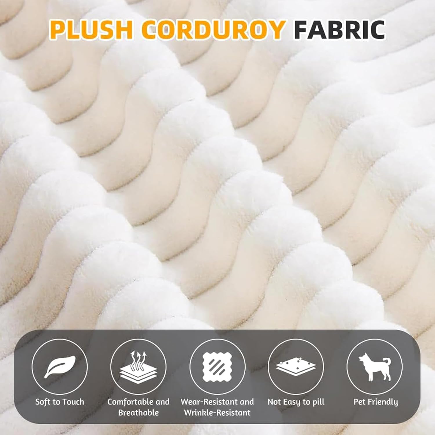 Beige Plush Corduroy W1885P347080