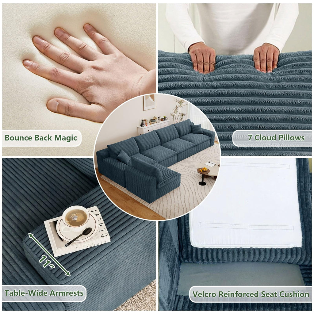 Blue L-5 Seater W2824DIY122-ZZ