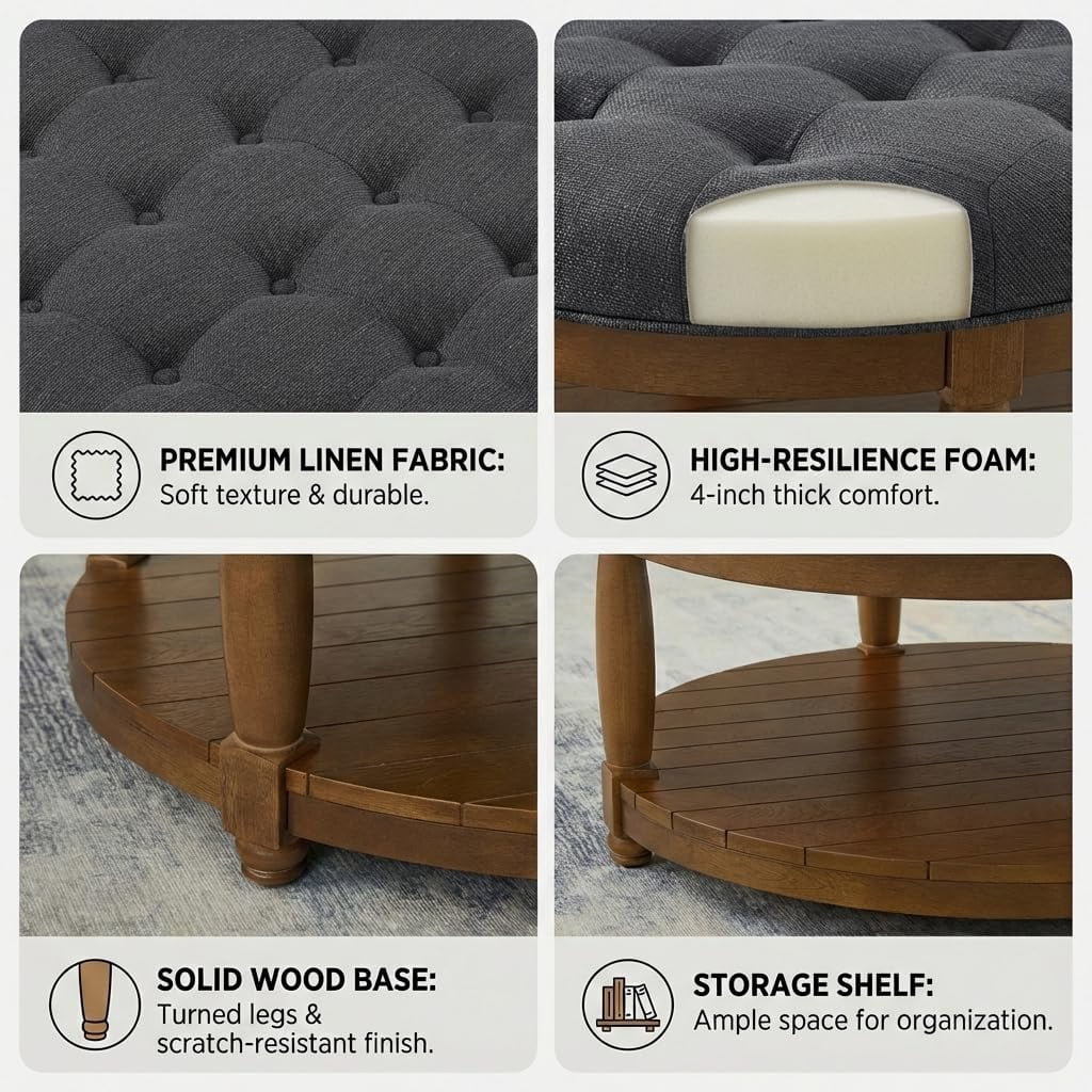 Granite Round Ottoman W2186P400510-gen