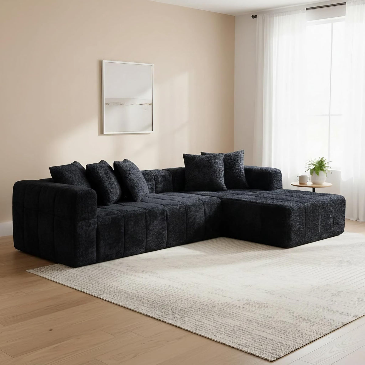 Black Right Chaise W5515S00017