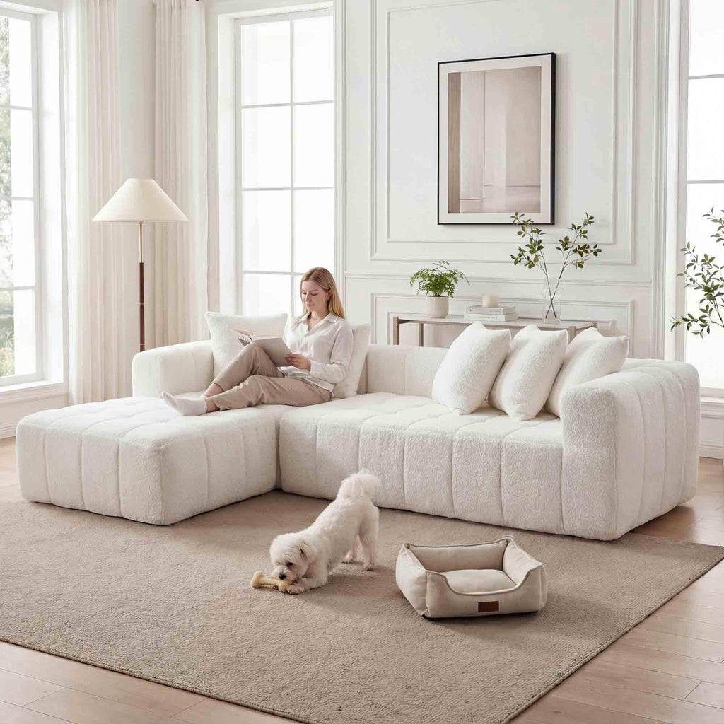 White Left Chaise W5515S00012