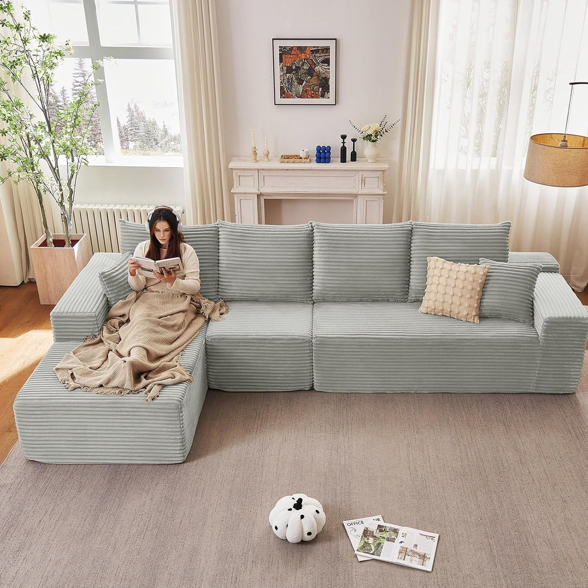 Gray 135" Left Facing Chaise W2824S00042/////