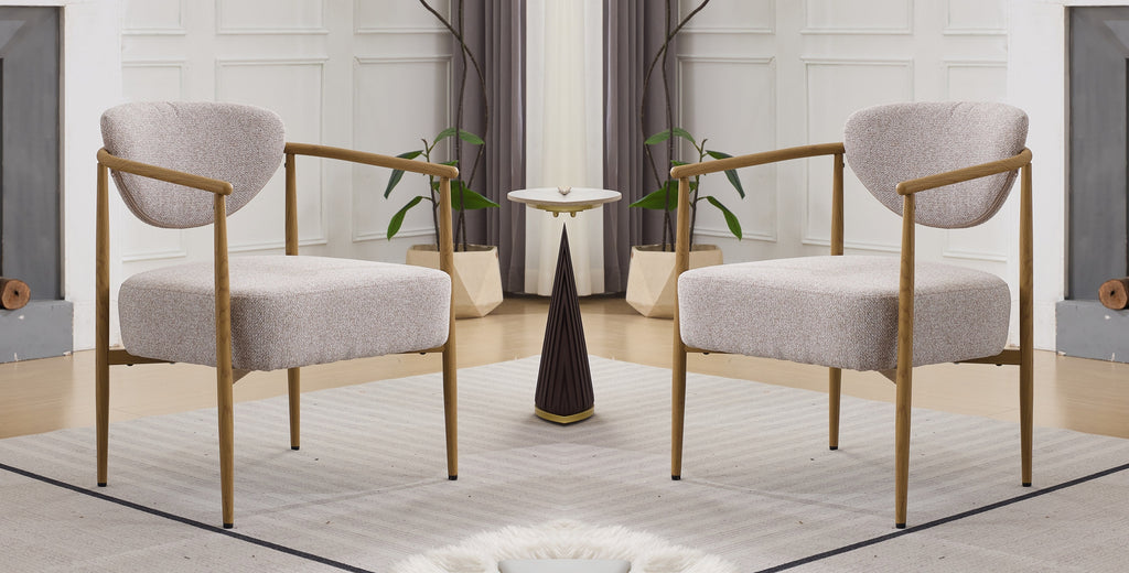 Beige + Fabric + Iron + Foam set of 2 W3149S00002