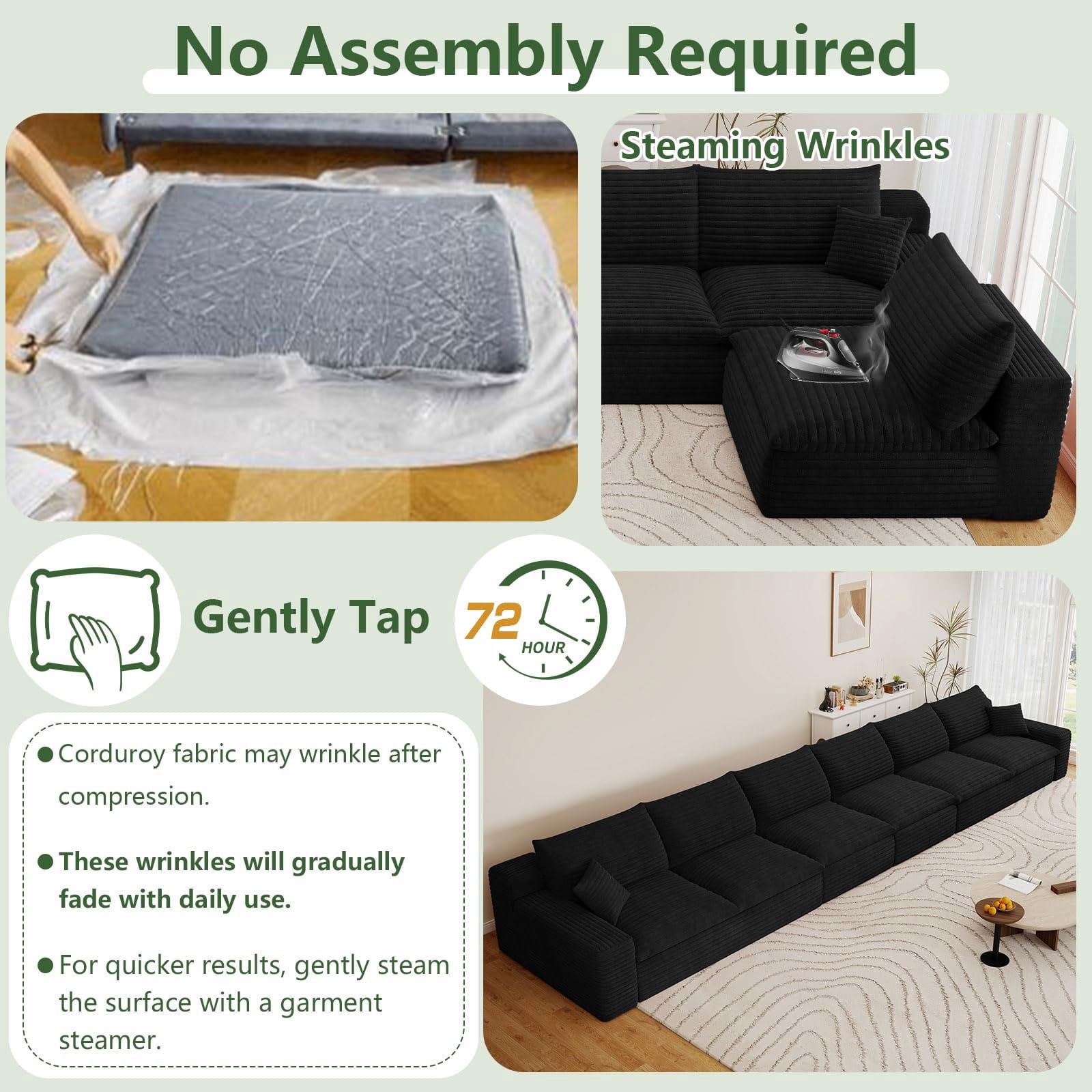Black U-6 Seater W2824DIY113-Z