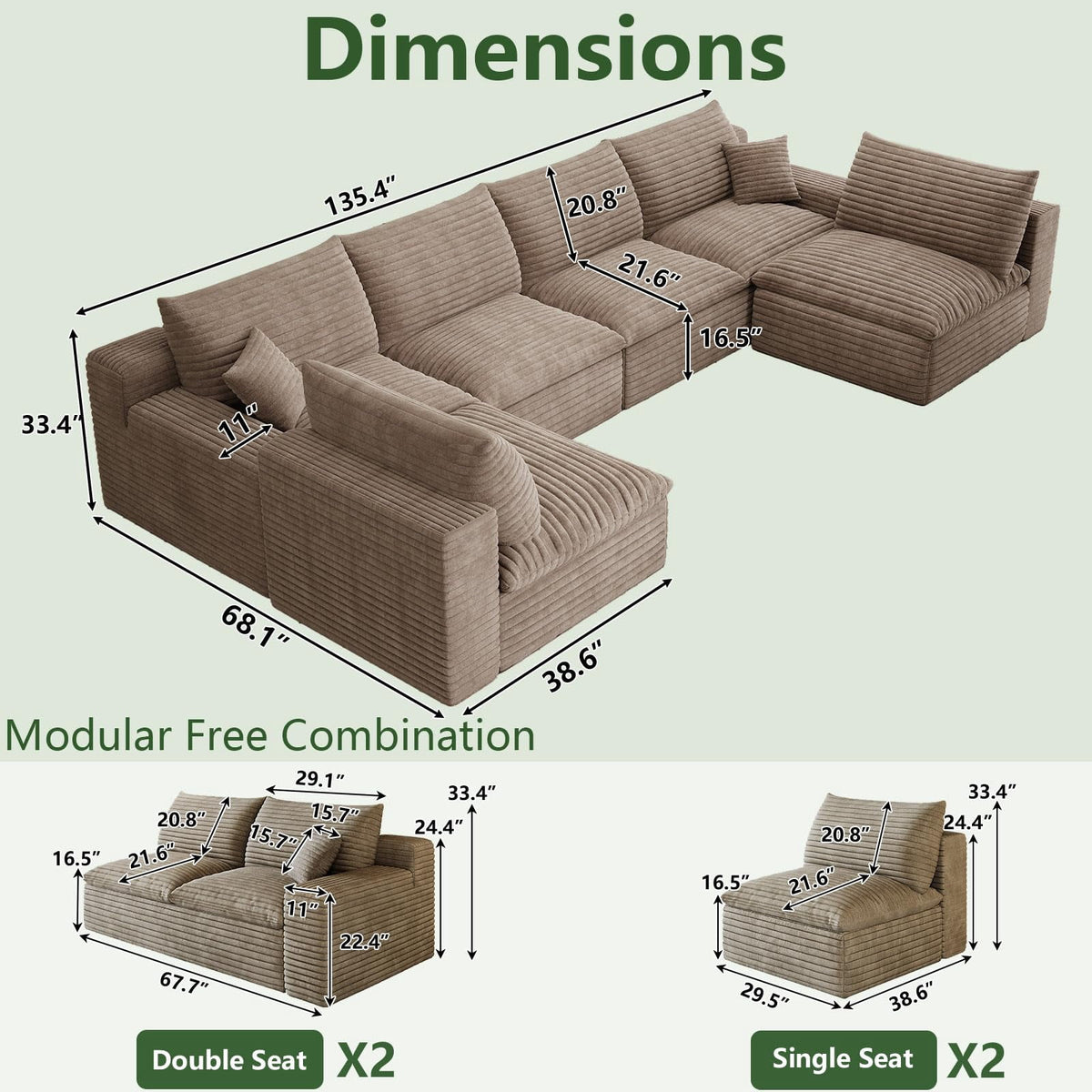 Camel U-6 Seater W2824DIY112-ZZ