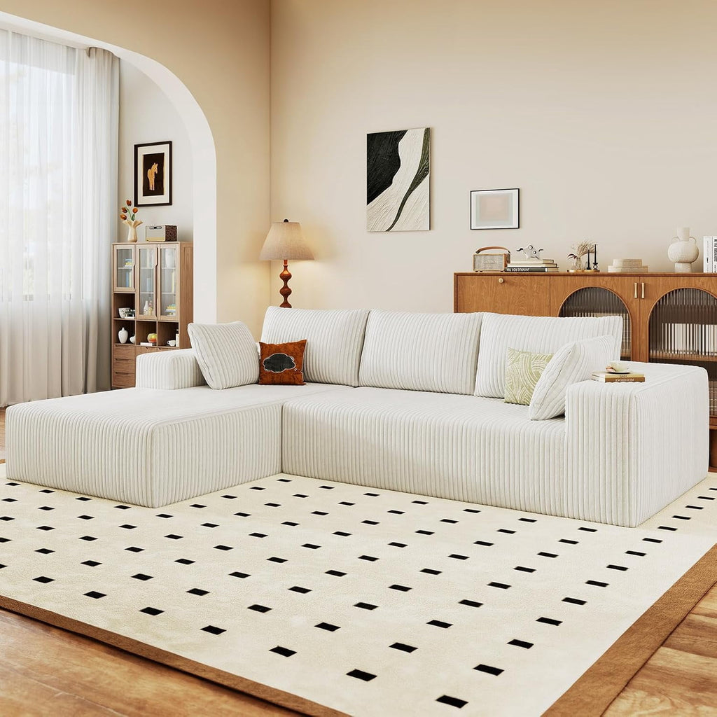 White Left-facing chaise W3315P374748-L-left-white