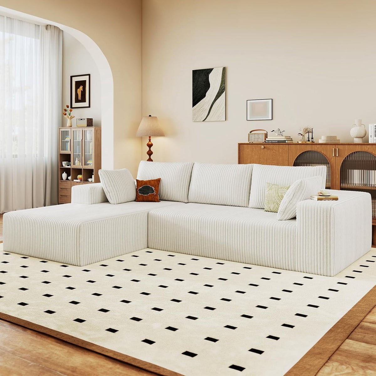 White Left-facing chaise W3315P374748-L-left-white