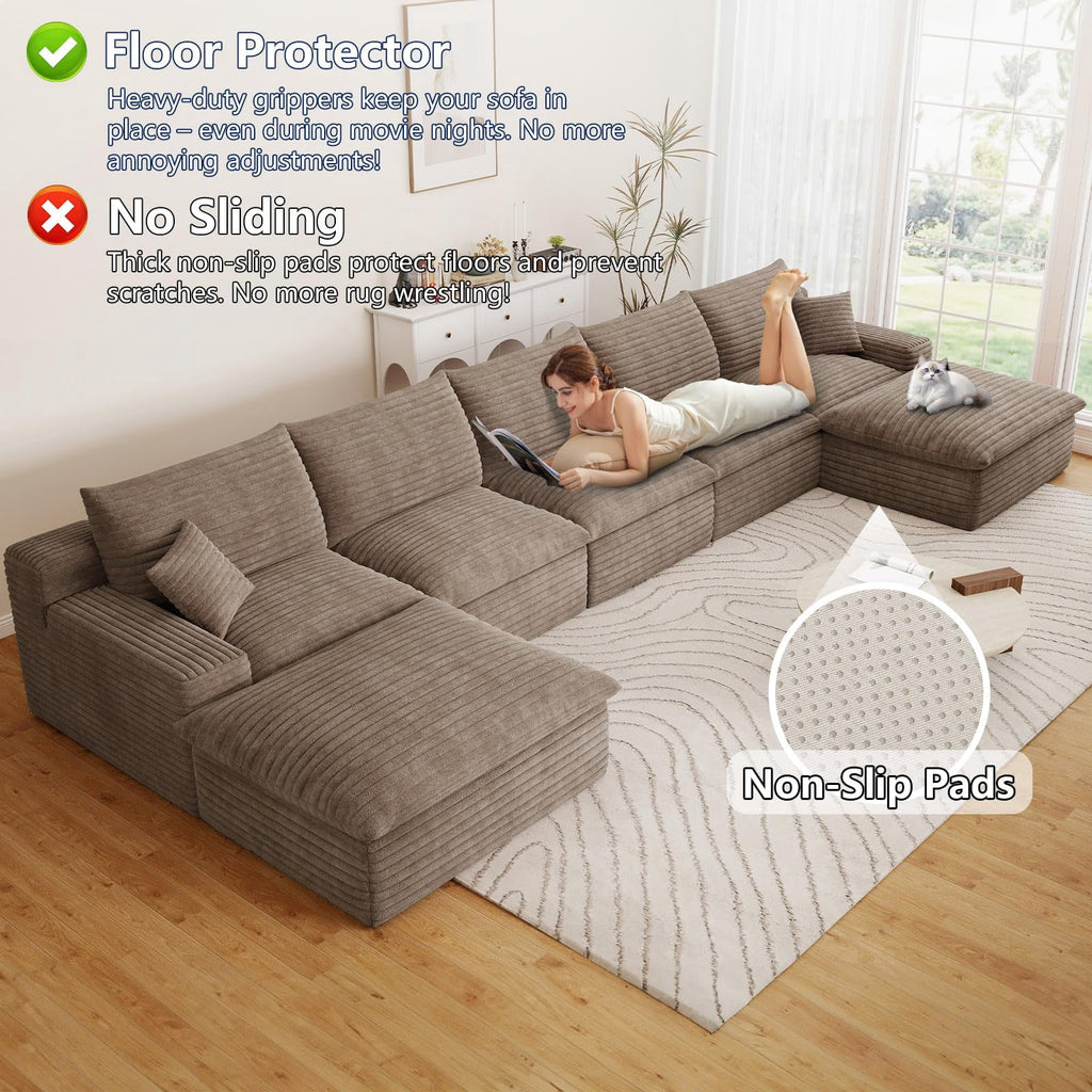 Camel U-5 Seater+2 Ottoman W2824DIY110-Z