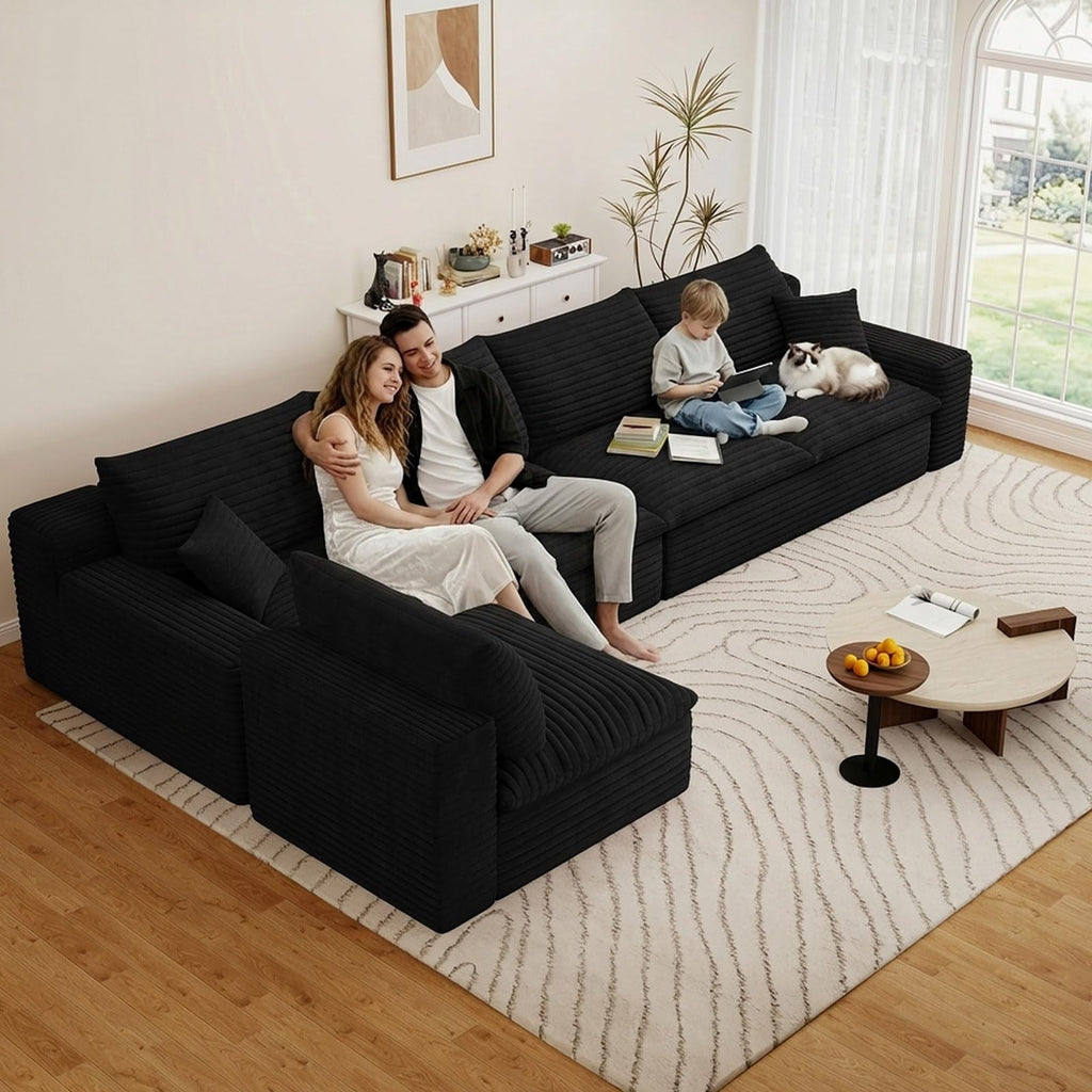 Blcak L-5 Seater W2824DIY133-ZZ