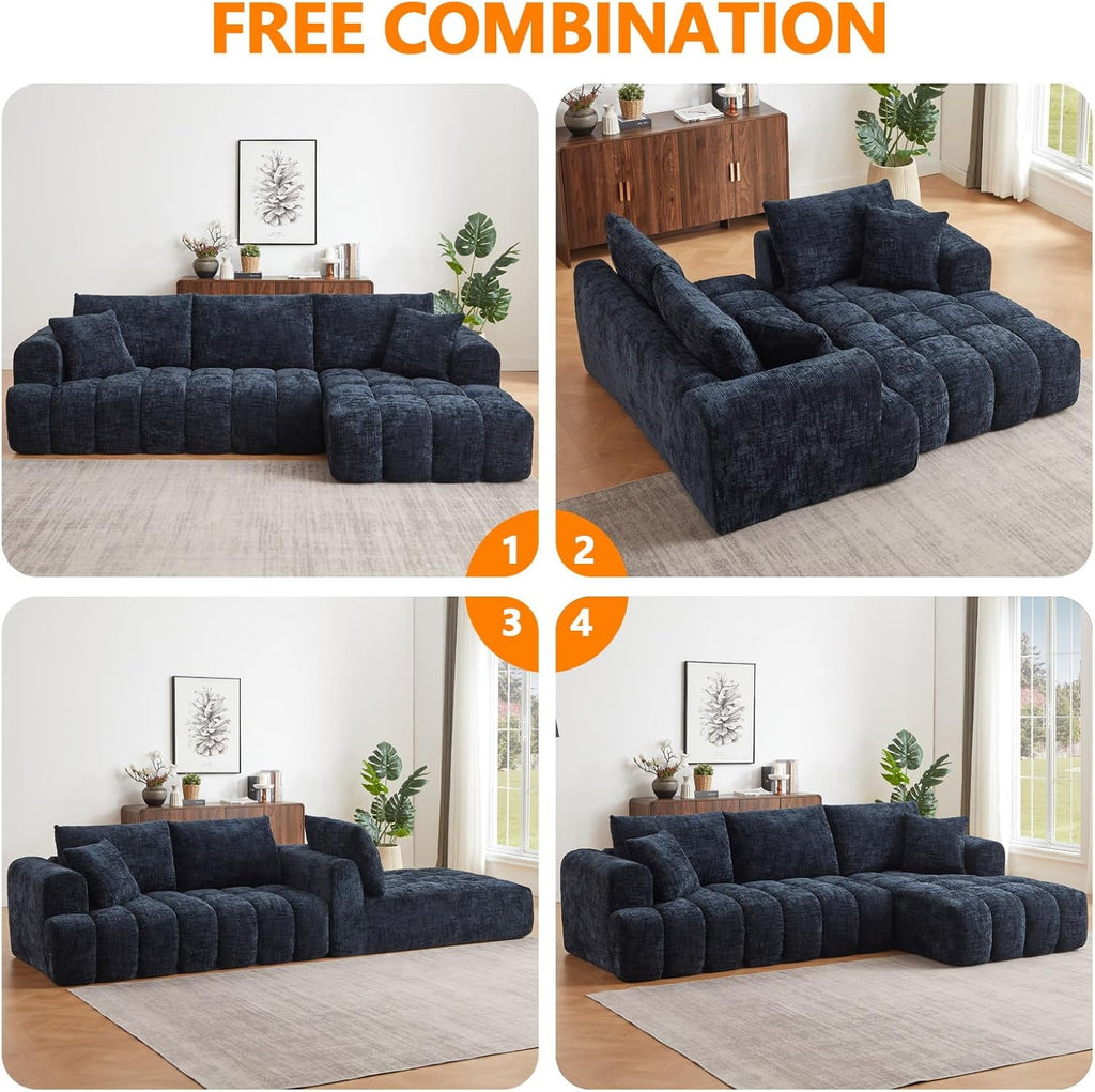 Blue Right Facing Chaise W2339S00036