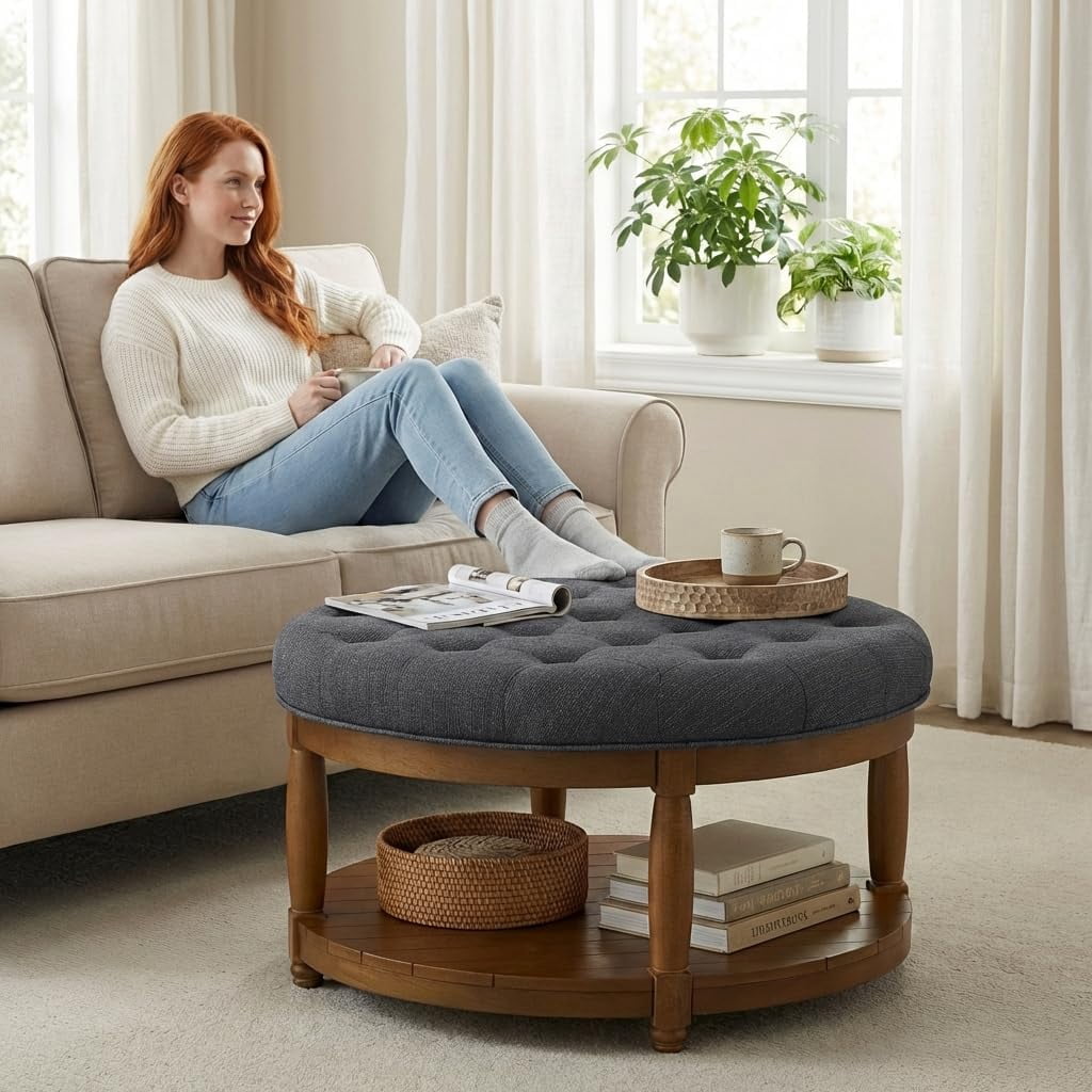 Granite Round Ottoman W2186P400510-gen
