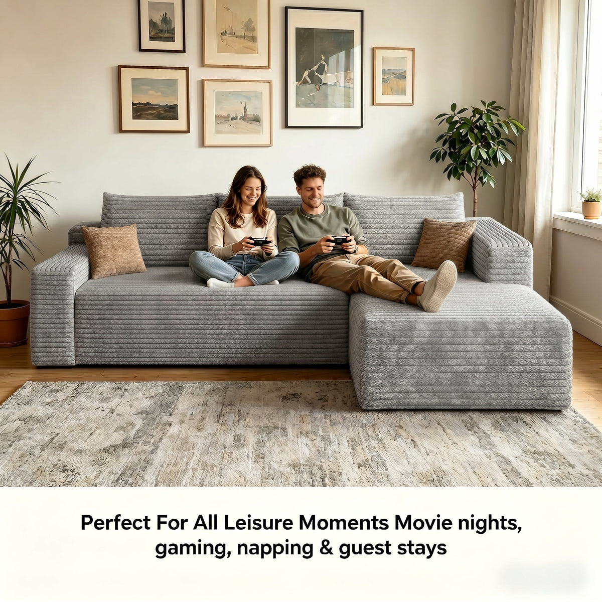 Grey Right Facing Chaise W5571P500146-