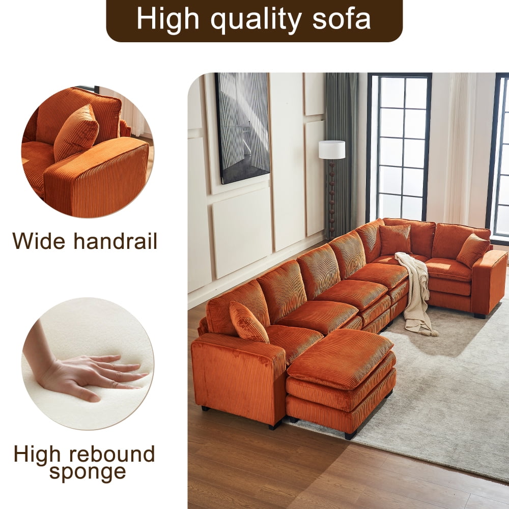 Orange + Corduroy + 7 Seat W2363S00043