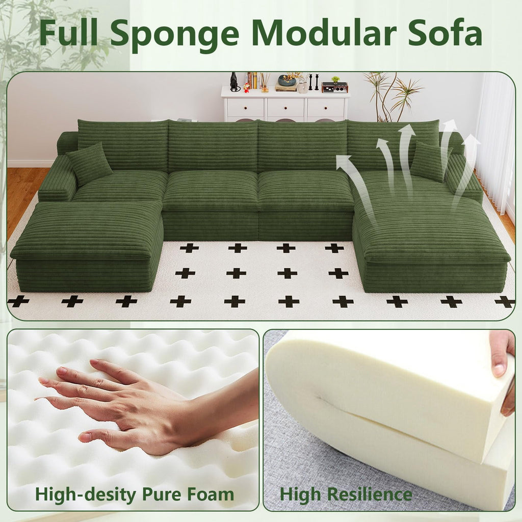 Green U-4 Right+Ottoman W2824S00136-Z